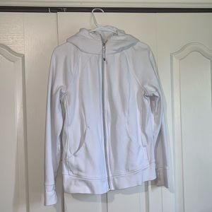 White Lululemon scuba hoodie